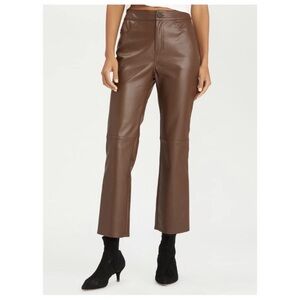 Sanctuary Chocolate Faux Leather Cropped Pants